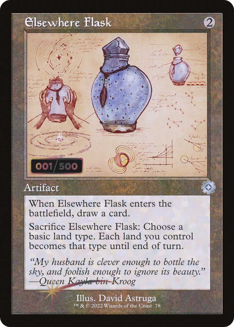 Elsewhere Flask (Schematic) (Serial Numbered) (BRR-078) [The Brothers' War Retro Artifacts] Foil