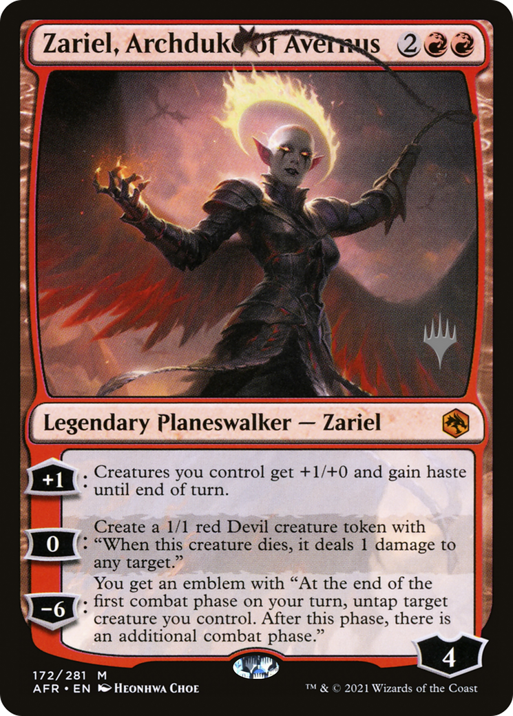 Zariel, Archduke of Avernus (PPAFR-172) [Promo Pack: Adventures in the Forgotten Realms Promos]