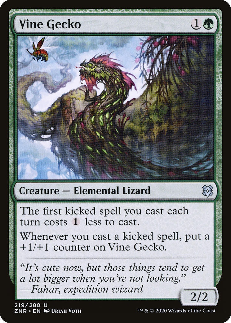 Vine Gecko (ZNR-219) [Zendikar Rising] Foil
