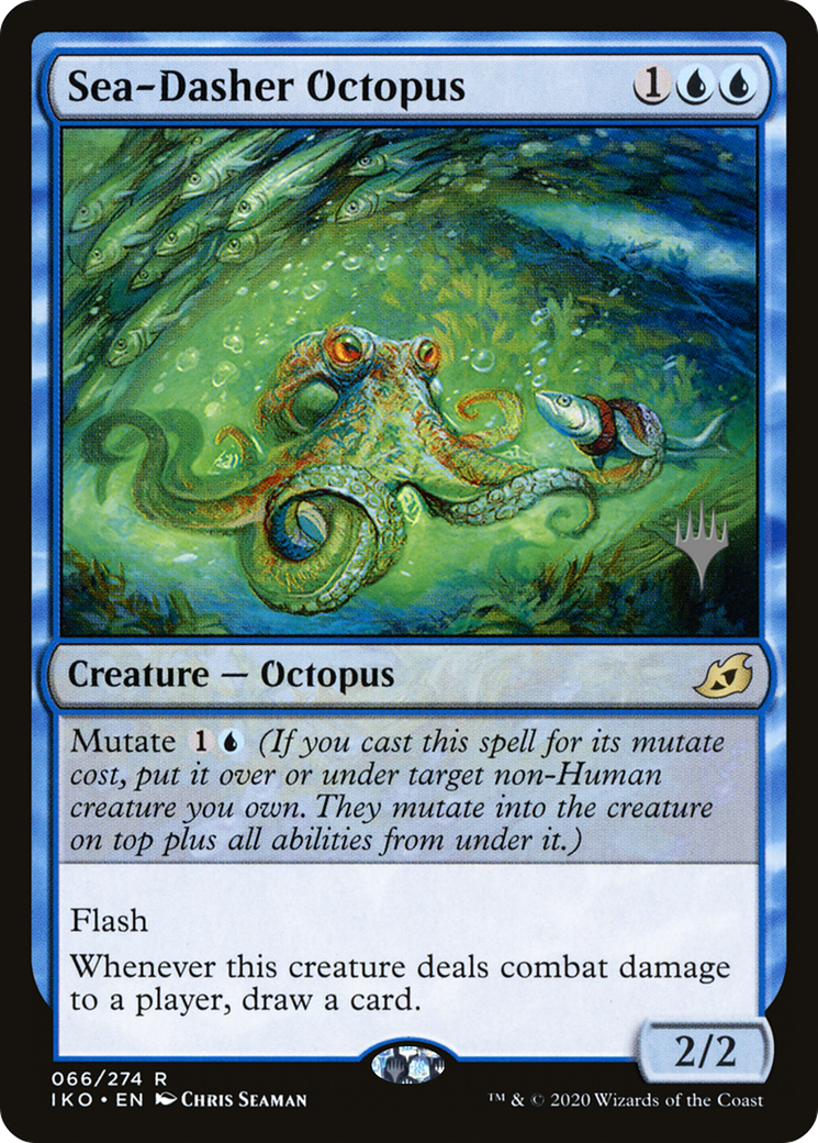 Sea-Dasher Octopus (PPIKO-066) [Promo Pack: Ikoria: Lair of Behemoths Promos] Foil