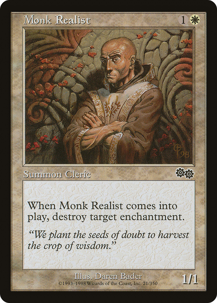 Monk Realist (USG-021) [Urza's Saga]