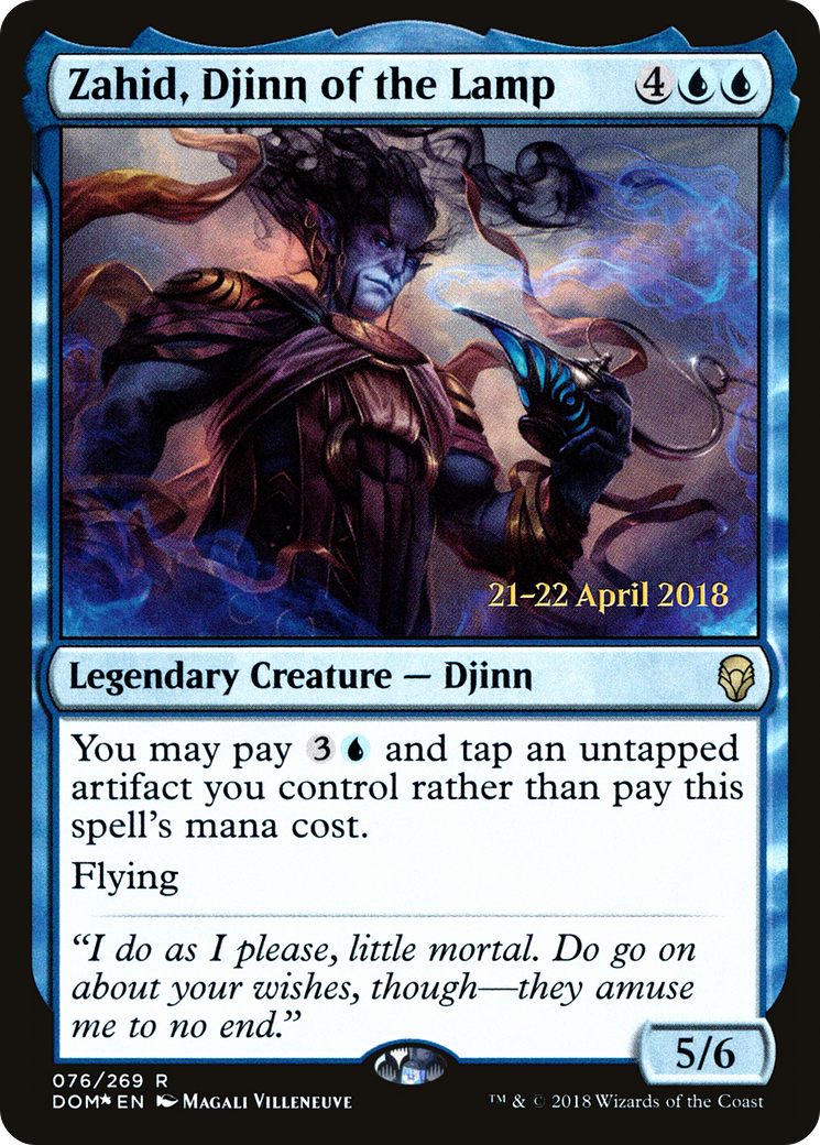 Zahid, Djinn of the Lamp (PRE-76S) [Dominaria Promos] Foil