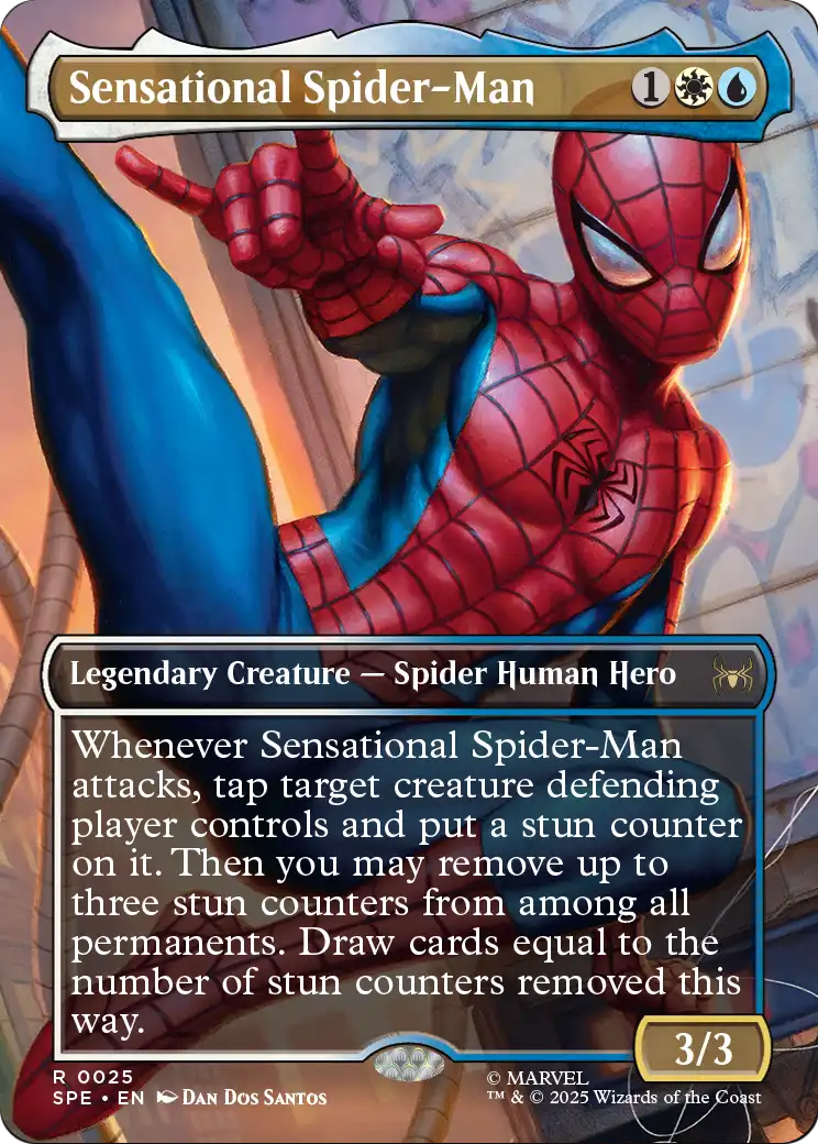 Sensational Spider-Man (Borderless) (SPE-025) [Marvel's Spider-Man: Eternal-Legal] Foil