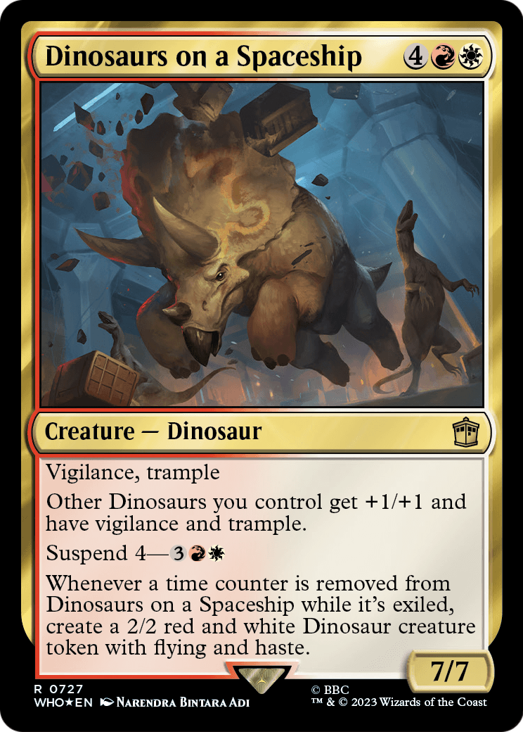 Dinosaurs on a Spaceship (Surge Foil) (WHO-727) [Doctor Who] Foil
