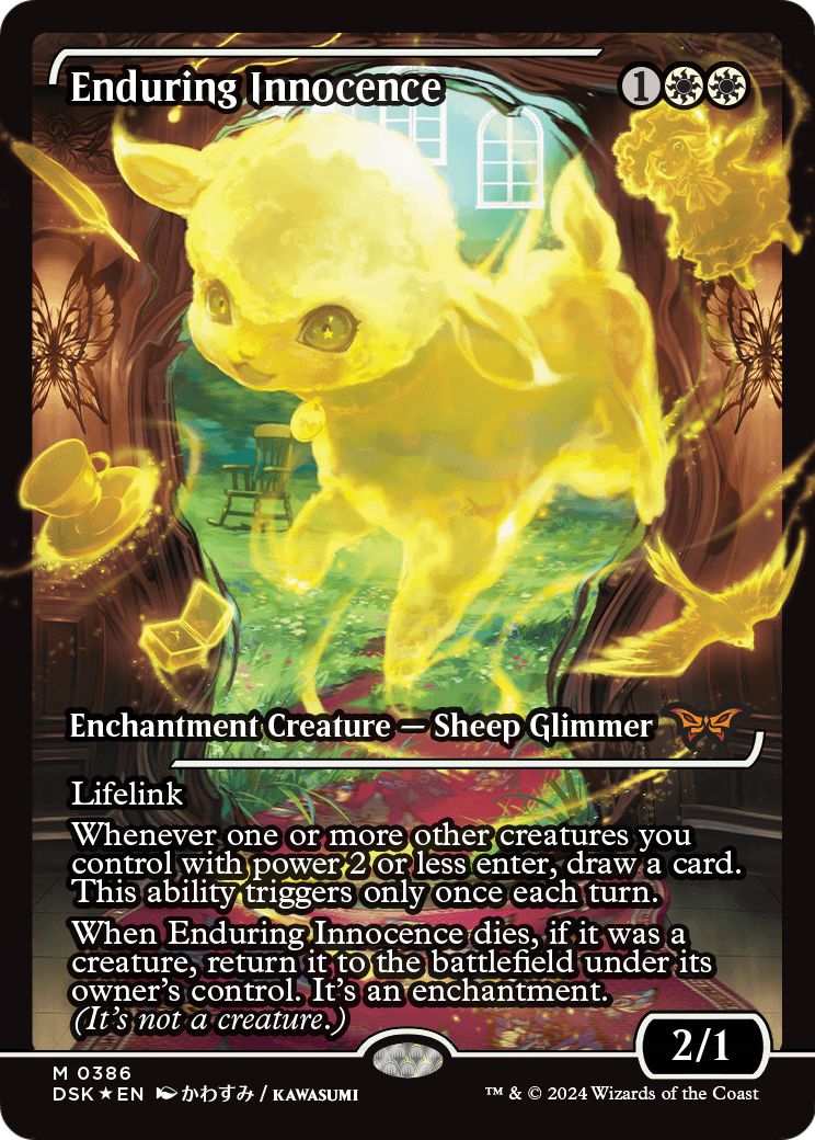 Enduring Innocence (Showcase) (DSK-386) [Duskmourn: House of Horror] Foil