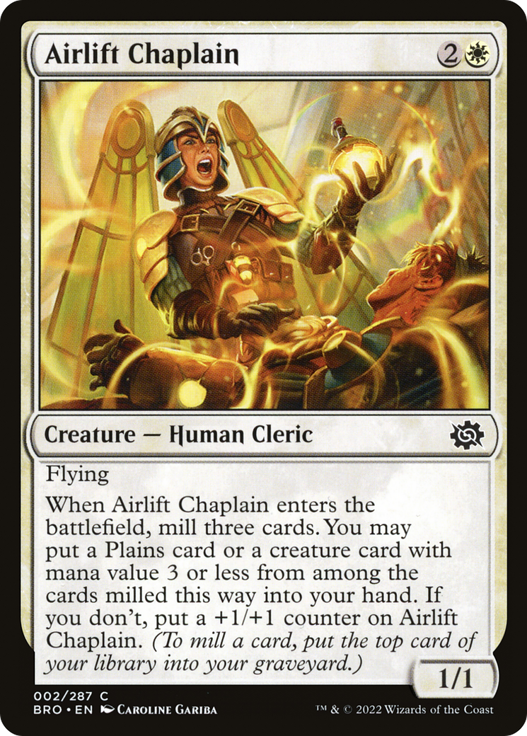 Airlift Chaplain (BRO-002) [The Brothers' War] Foil