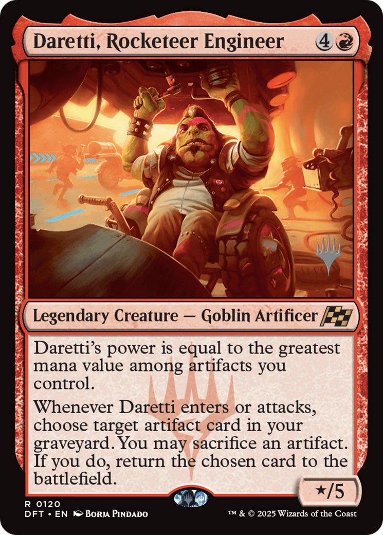Daretti, Rocketeer Engineer (PPDFT-120) [Promo Pack: Aetherdrift] Foil