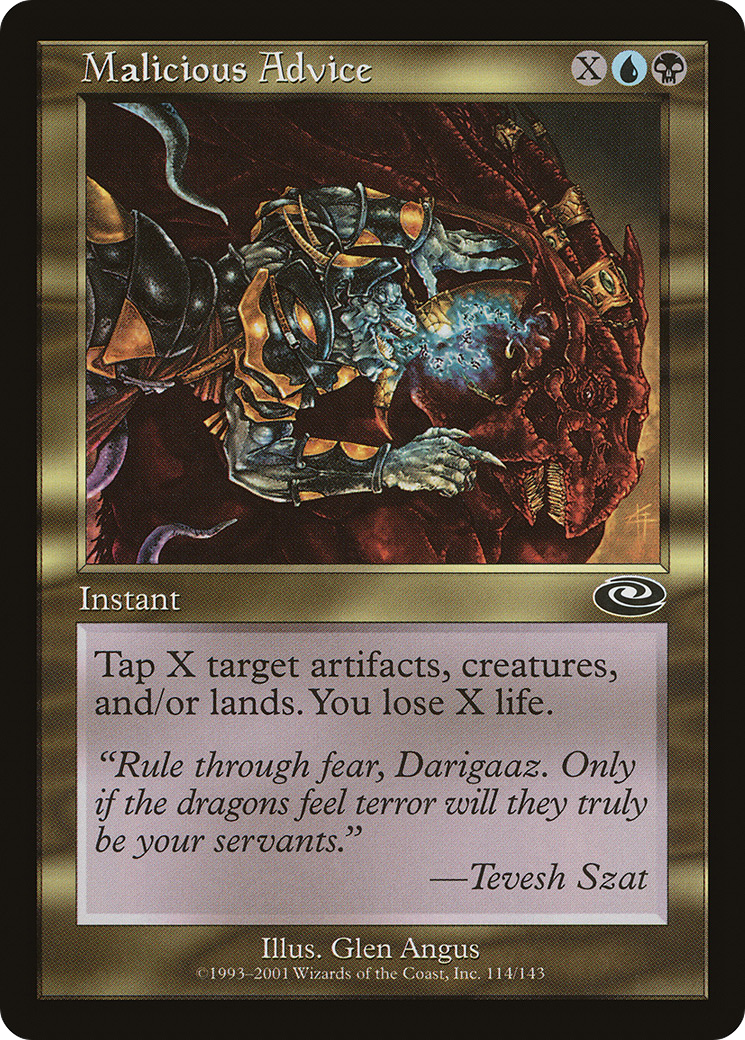 Malicious Advice (PLS-114) [Planeshift] Foil