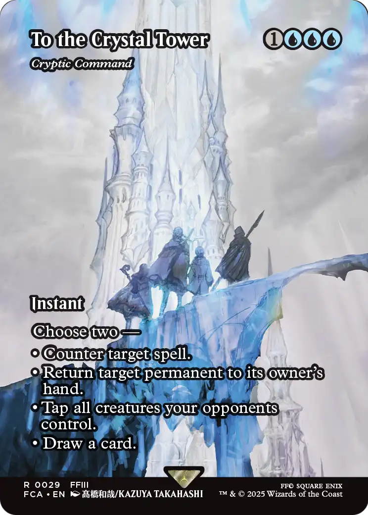 To the Crystal Tower - Cryptic Command (Showcase) (FCA-029) (Borderless) [FINAL FANTASY: Through the Ages] Foil