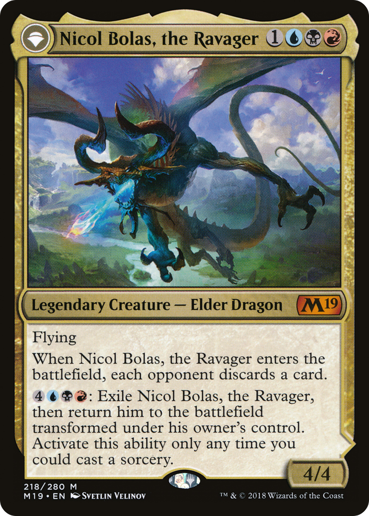 Nicol Bolas, the Ravager (M19-218) [Core Set 2019] Foil