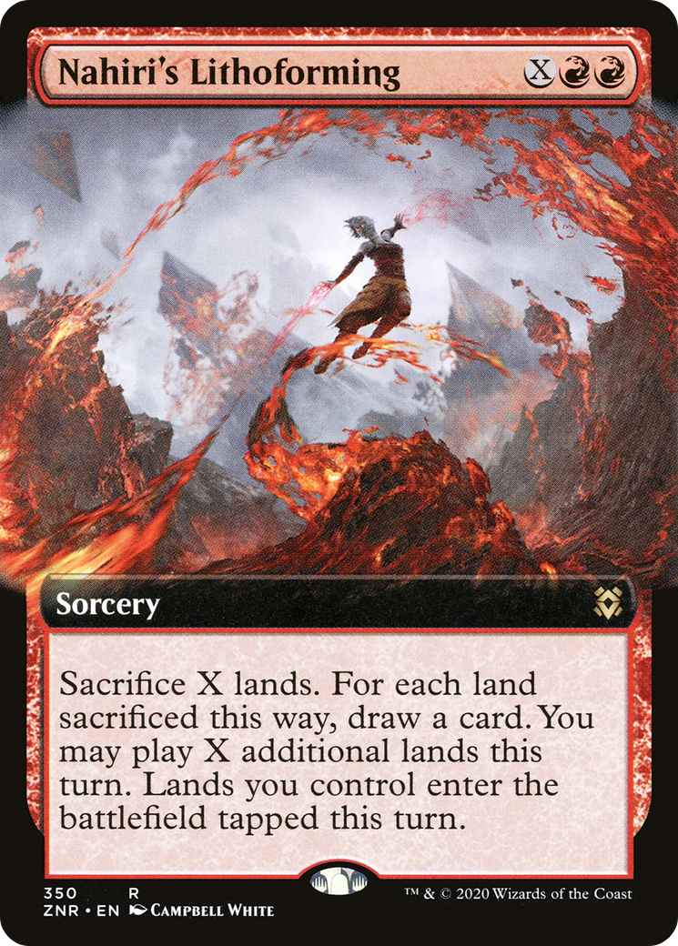 Nahiri's Lithoforming (Extended Art) (ZNR-350) [Zendikar Rising] Foil