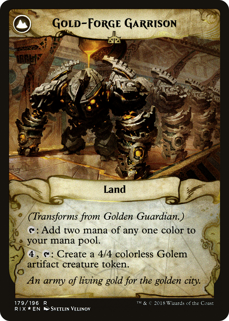 Golden Guardian (PRE-179S) [Rivals of Ixalan Promos] Foil