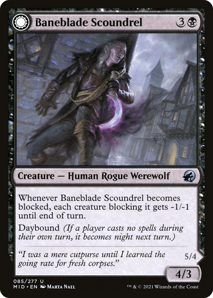 Baneblade Scoundrel (MID-085) [Innistrad: Midnight Hunt] Foil