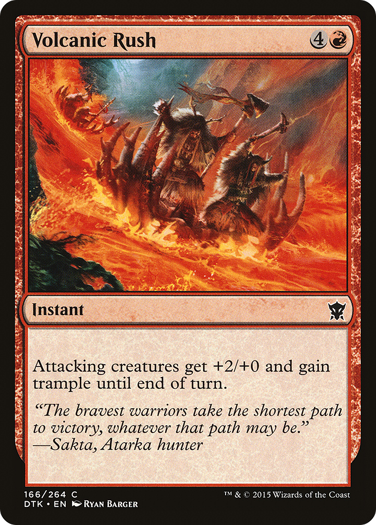 Volcanic Rush (DTK-166) [Dragons of Tarkir] Foil