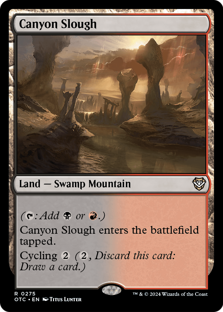 Canyon Slough (OTC-275) [Outlaws of Thunder Junction Commander]
