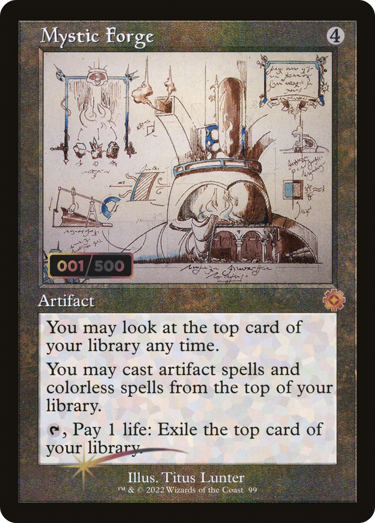 Mystic Forge (Schematic) (Serial Numbered) (BRR-099) [The Brothers' War Retro Artifacts] Foil