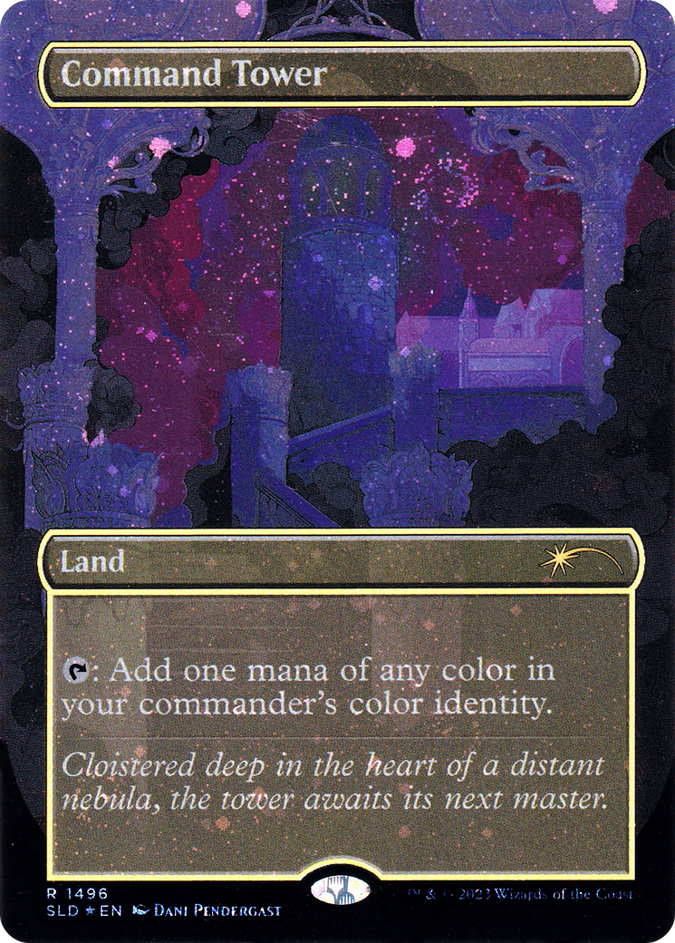 Command Tower (SLD-1496) (Galaxy Foil) (Borderless) [Secret Lair Drop] Foil