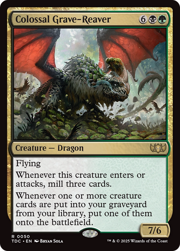 Colossal Grave-Reaver (TDC-050) [Commander: Tarkir: Dragonstorm]