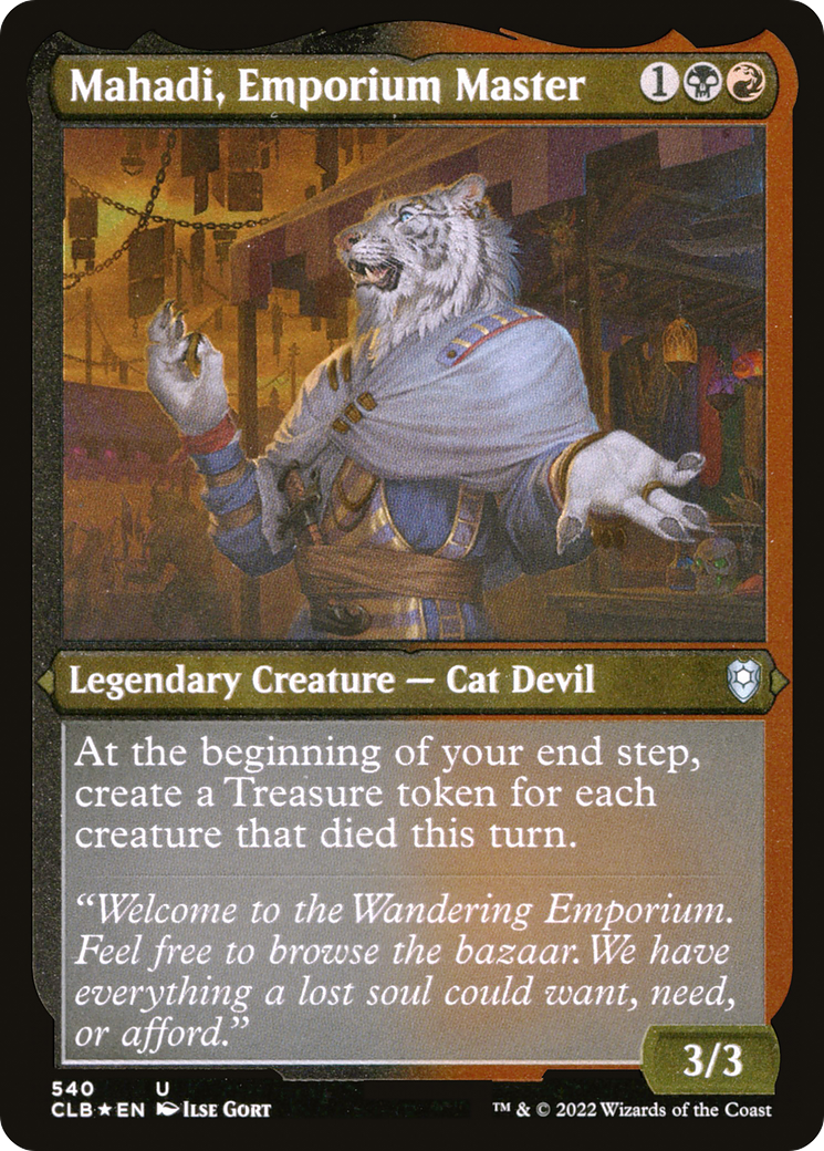 Mahadi, Emporium Master (Foil Etched) (CLB-540) [Commander Legends: Battle for Baldur's Gate] Foil