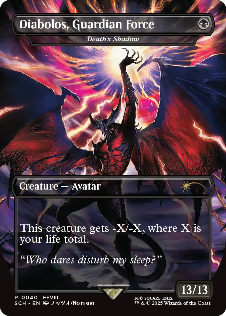 Diabolos, Guardian Force - Death's Shadow (GAME-040) (Borderless) [Standard Showdown Promos] Foil