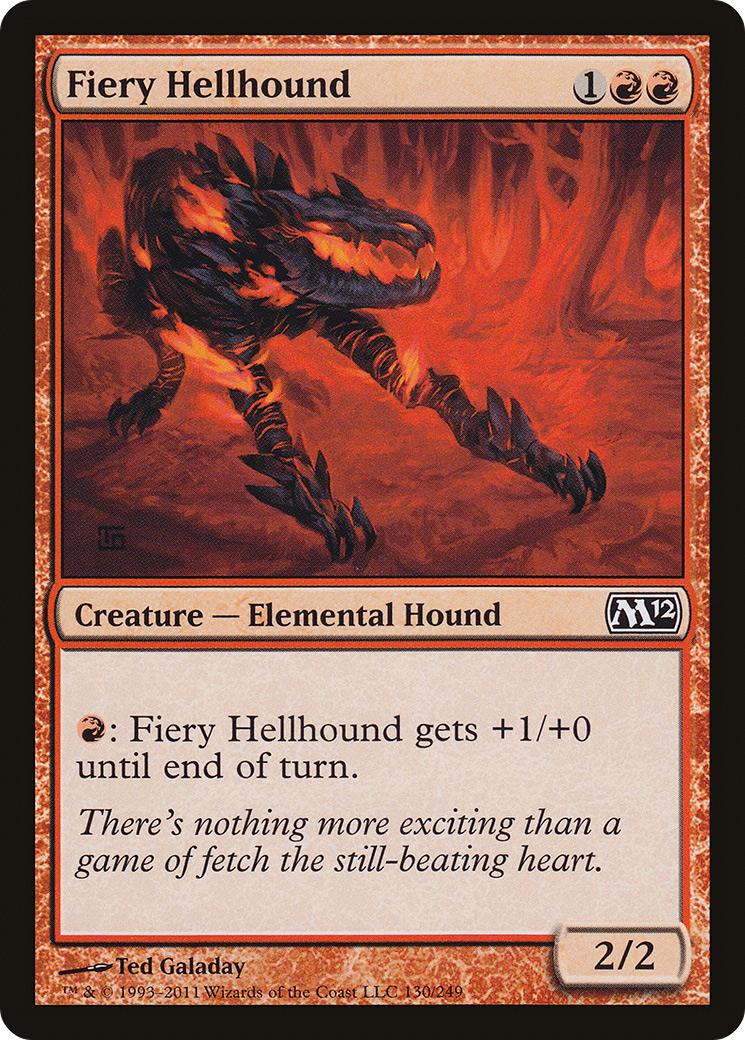 Fiery Hellhound (M12-130) [Magic 2012]