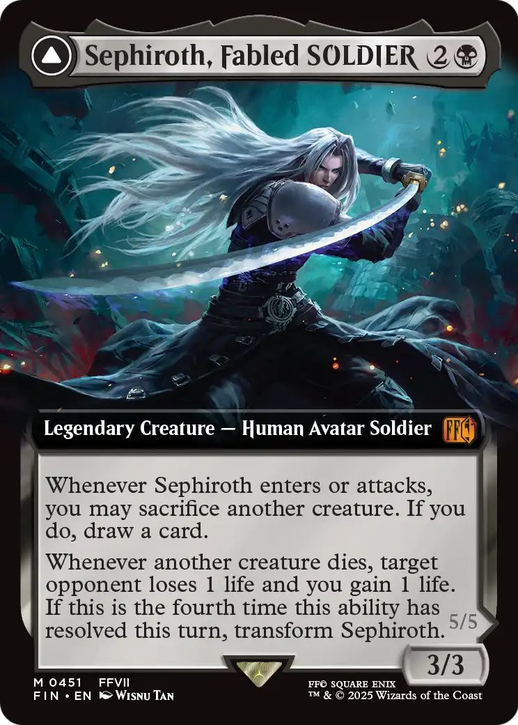 Sephiroth, Fabled SOLDIER (Extended Art) (FIN-451) [FINAL FANTASY] Foil