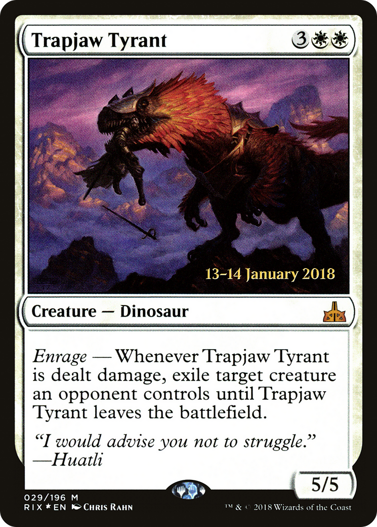 Trapjaw Tyrant (PRE-29S) [Rivals of Ixalan Promos] Foil