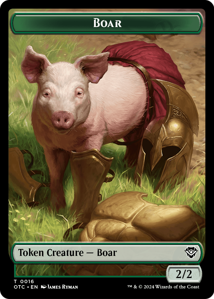 Boar (TOTC-016) [Outlaws of Thunder Junction Commander Tokens]