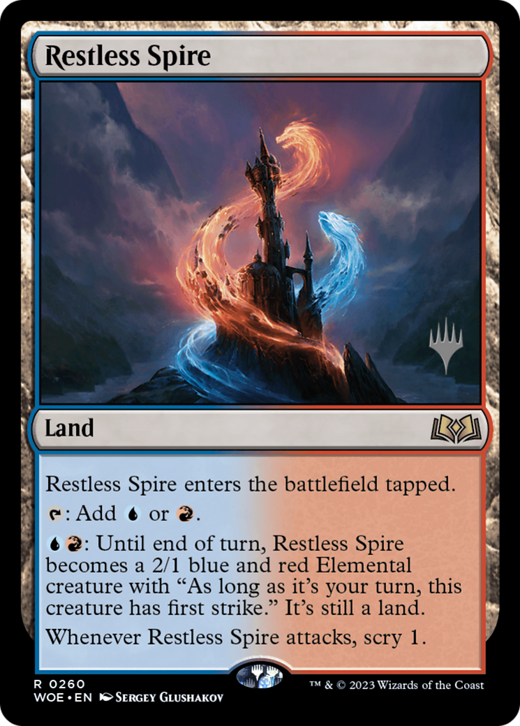 Restless Spire (PPWOE-260) [Promo Pack: Wilds of Eldraine Promos] Foil