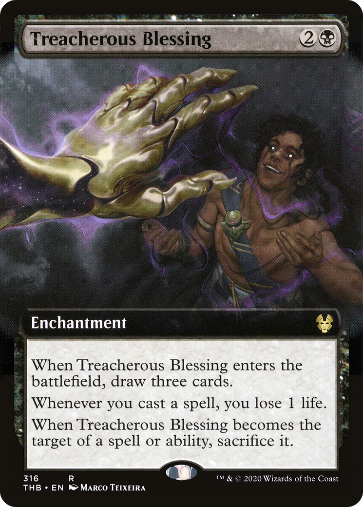 Treacherous Blessing (Extended Art) (THB-316) [Theros Beyond Death] Foil