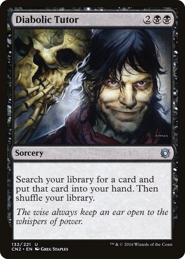 Diabolic Tutor (CN2-132) [Conspiracy: Take the Crown] Foil
