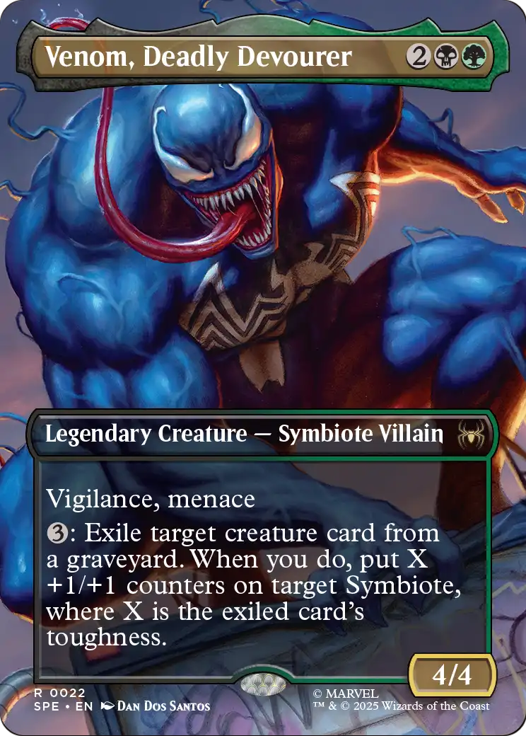 Venom, Deadly Devourer (Borderless) (SPE-022) [Marvel's Spider-Man: Eternal-Legal] Foil