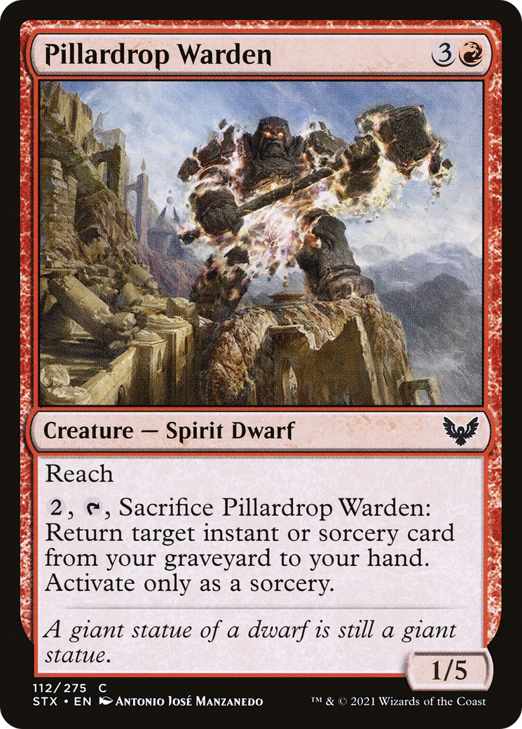 Pillardrop Warden (STX-112) [Strixhaven: School of Mages] Foil