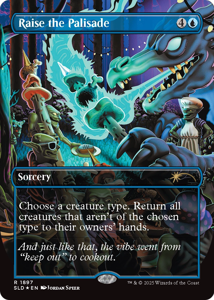 Raise the Palisade (SLD-1897) (Borderless) [Secret Lair Drop] Foil