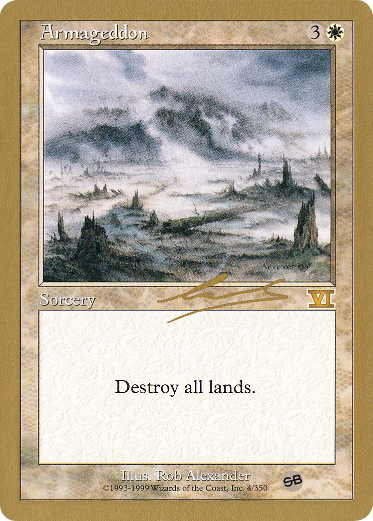 Armageddon - 2000 Nicolas Labarre (6ED) (SB) [World Championship Decks 2000]