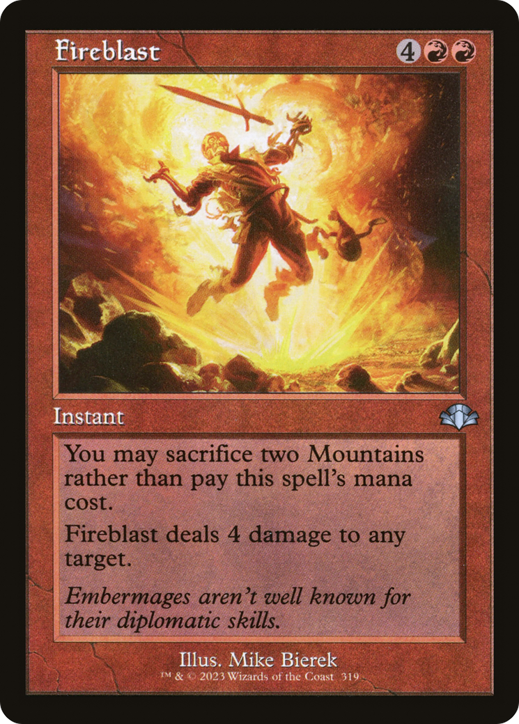 Fireblast (Retro Frame) (DMR-319) [Dominaria Remastered] Foil