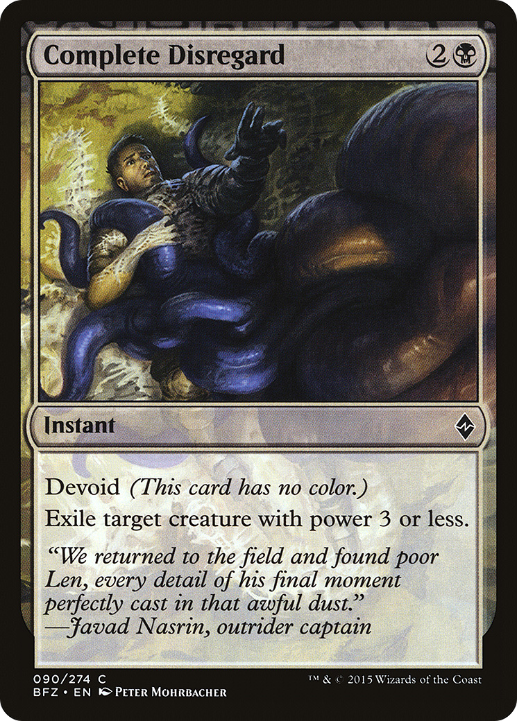 Complete Disregard (BFZ-090) [Battle for Zendikar] Foil