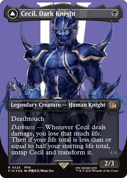 Cecil, Dark Knight (Borderless) (Surge Foil) (FIN-525) [FINAL FANTASY] Foil