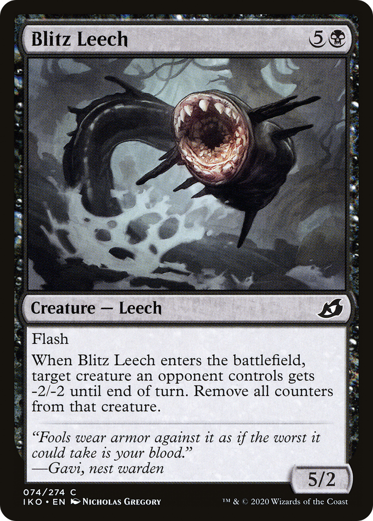 Blitz Leech (IKO-074) [Ikoria: Lair of Behemoths] Foil
