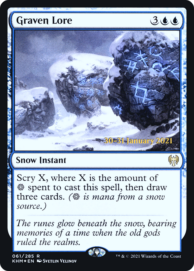 Graven Lore (PRE-61S) [Kaldheim Promos] Foil