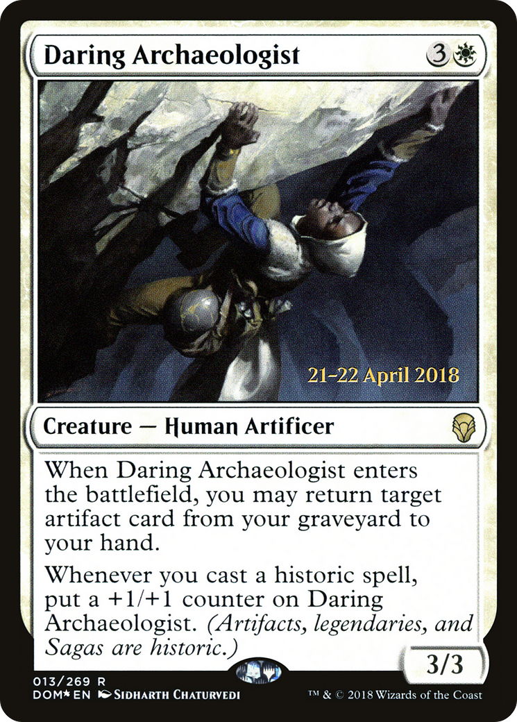 Daring Archaeologist (PRE-13S) [Dominaria Promos] Foil