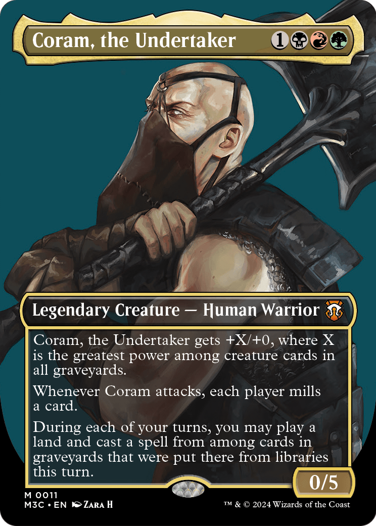 Coram, the Undertaker (Borderless) (M3C-011) [Modern Horizons 3 Commander] Foil