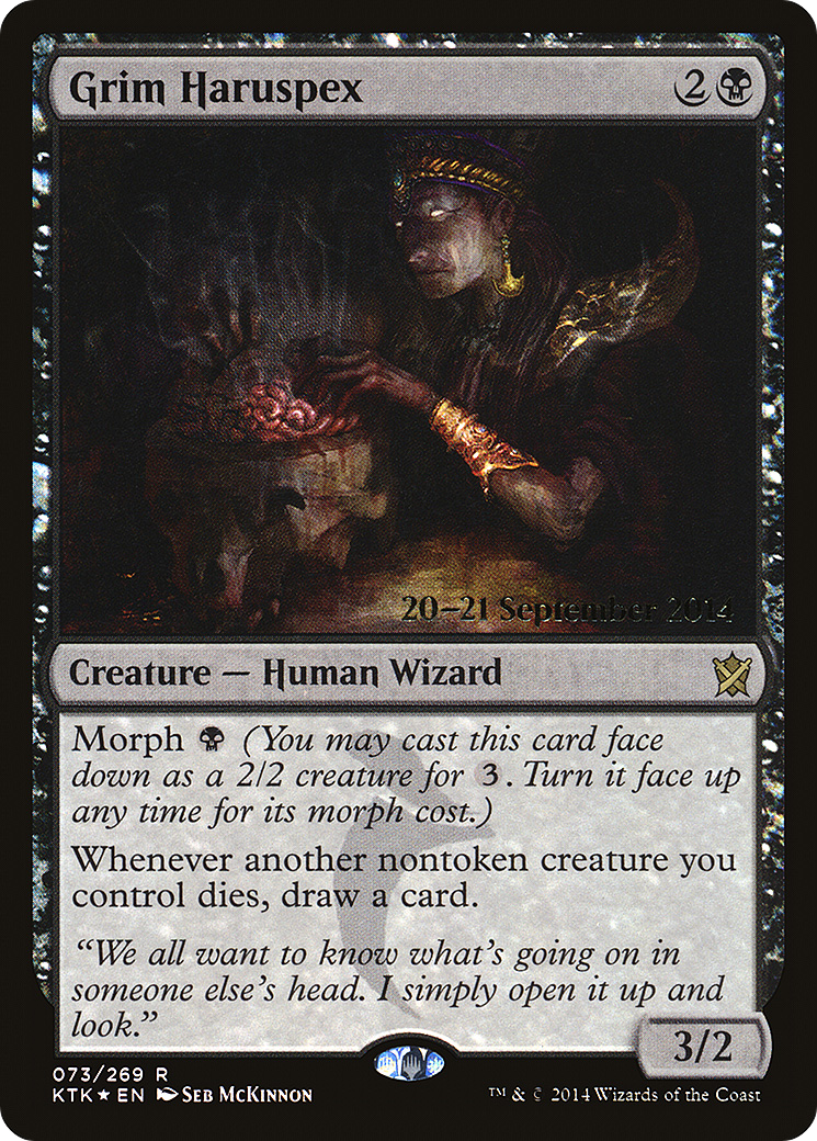 Grim Haruspex (PRE-73S) [Khans of Tarkir Promos] Foil