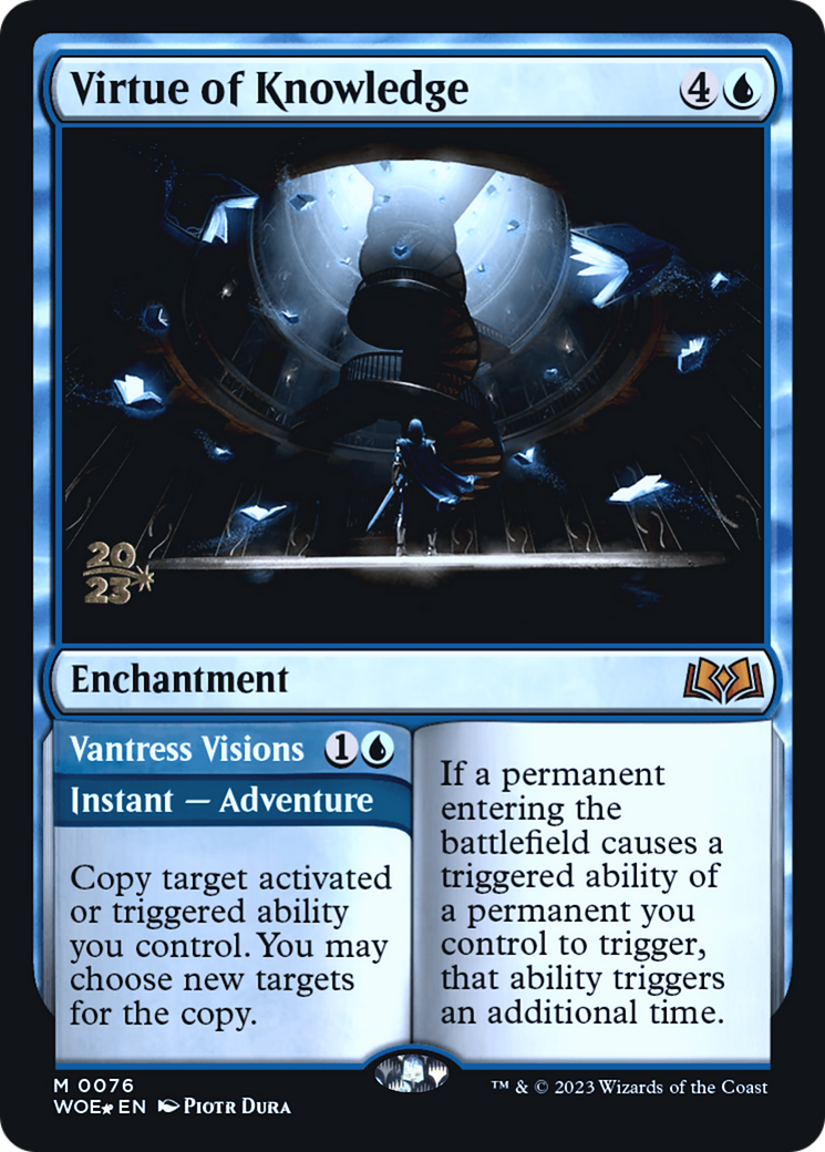 Virtue of Knowledge (PRE-076) [Wilds of Eldraine Promos] Foil
