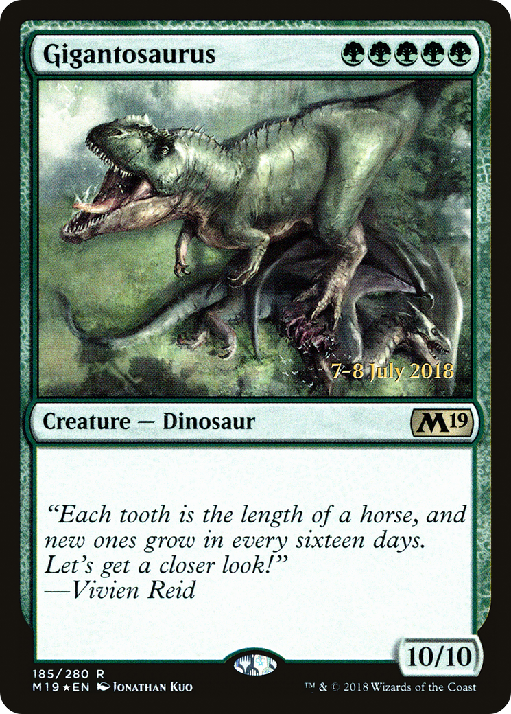 Gigantosaurus (PRE-185S) [Core Set 2019 Promos] Foil