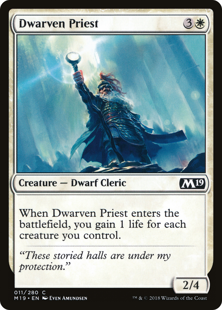 Dwarven Priest (M19-011) [Core Set 2019] Foil