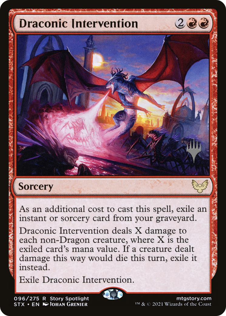 Draconic Intervention (PPSTX-096) [Promo Pack: Strixhaven: School of Mages Promos] Foil