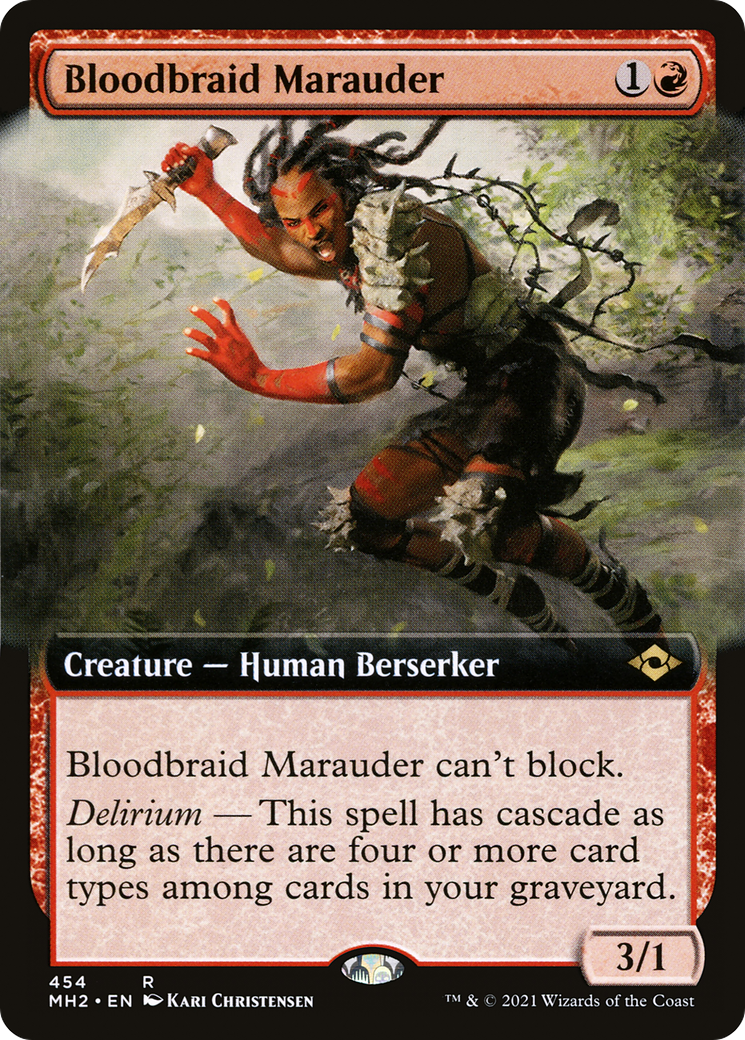 Bloodbraid Marauder (Extended Art) (MH2-454) [Modern Horizons 2]