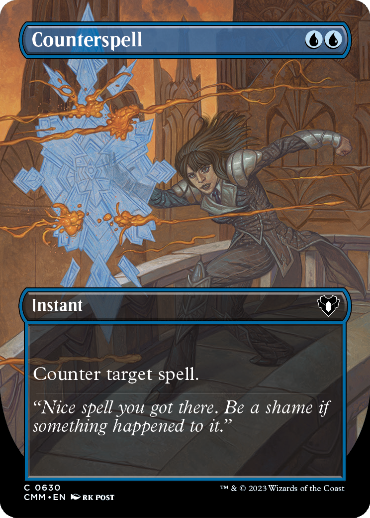 Counterspell (Borderless) (CMM-630) [Commander Masters] Foil