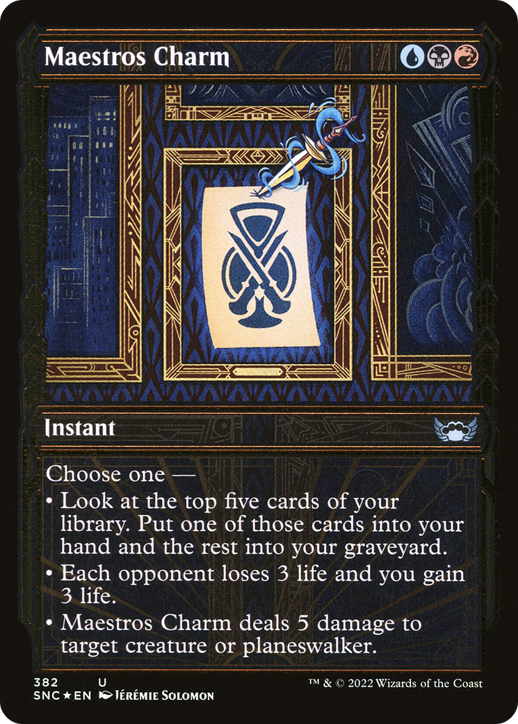 Maestros Charm (Gilded Foil) (SNC-382) (Showcase) [Streets of New Capenna] Foil